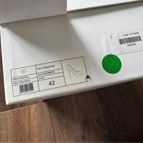 Charlotte Olympia Dolly Black Suede Swarovski Platform Heels Size EU 42 / US 12 - Picture 10 of 10